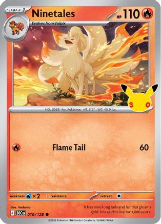 Ninetales (10) [ME: 30th Celebration] Holofoil