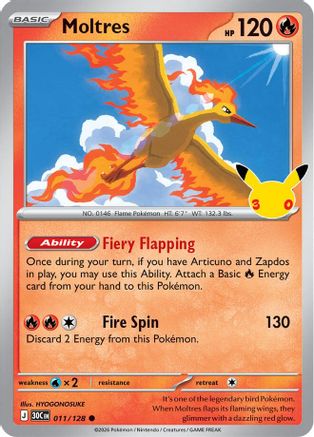 Moltres - 011/128 (11) [ME: 30th Celebration] Holofoil-1