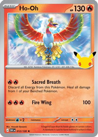 Ho-Oh (12) [ME: 30th Celebration] Holofoil