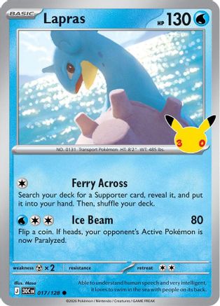 Lapras - 017/128 (17) [ME: 30th Celebration] Holofoil-1