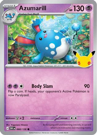 Azumarill (68) [ME: 30th Celebration] Holofoil