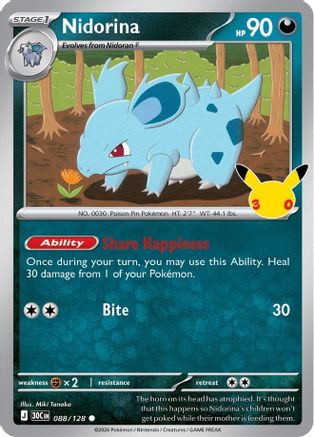 Nidorina (88) [ME: 30th Celebration] Holofoil-1