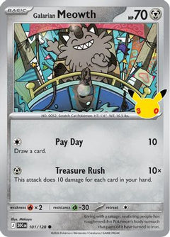 Galarian Meowth - 101/128 (101) [ME: 30th Celebration] Holofoil-1