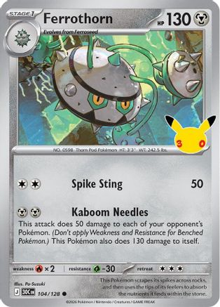 Ferrothorn (104) [ME: 30th Celebration] Holofoil-1