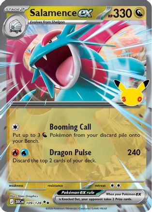 Salamence ex - 109/128 (109) [ME: 30th Celebration] Holofoil-1