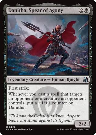 Danitha, Spear of Agony (227) [Reality Fracture] foil