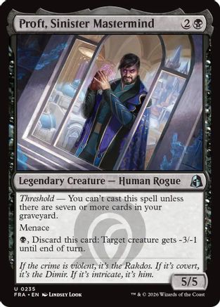 Proft, Sinister Mastermind (235) [Reality Fracture] foil