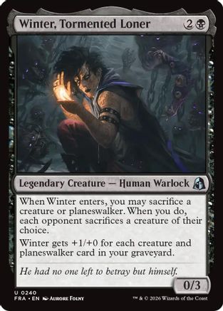 Winter, Tormented Loner (240) [Reality Fracture] foil