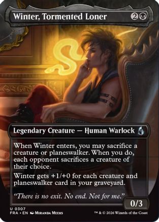 Winter, Tormented Loner (Borderless) (307) [Reality Fracture] foil