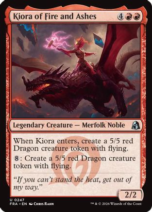 Kiora of Fire and Ashes (247) [Reality Fracture] foil