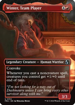 Winter, Team Player (Borderless) (312) [Reality Fracture] foil