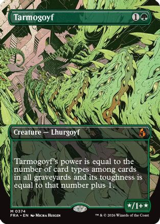 Tarmogoyf (Borderless) (374) [Reality Fracture] foil
