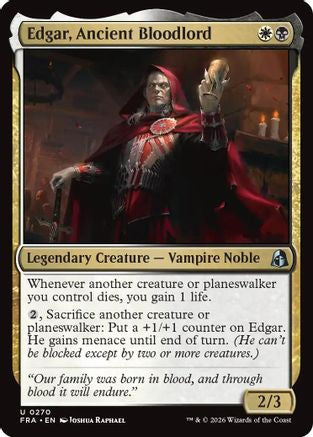 Edgar, Ancient Bloodlord (270) [Reality Fracture] foil