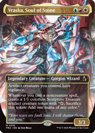 Vraska, Soul of Stone (Borderless) (318) [Reality Fracture] foil