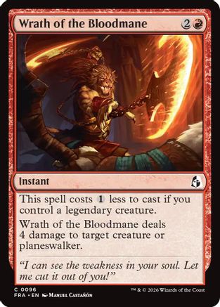 Wrath of the Bloodmane (96) [Reality Fracture] foil