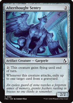 Afterthought Sentry (166) [Reality Fracture] foil