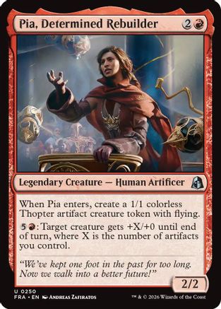 Pia, Determined Rebuilder (250) [Reality Fracture] foil