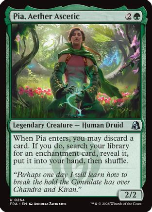 Pia, Aether Ascetic (264) [Reality Fracture] foil
