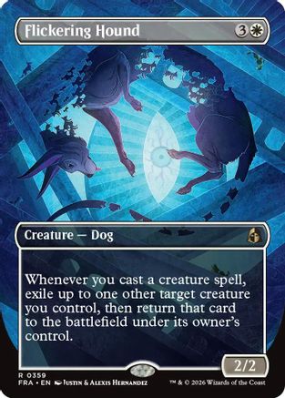 Flickering Hound (Borderless) (359) [Reality Fracture] foil
