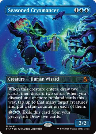 Seasoned Cryomancer (Borderless) (0441) (441) [Reality Fracture] foil