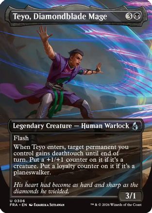 Teyo, Diamondblade Mage (Borderless) (306) [Reality Fracture] foil