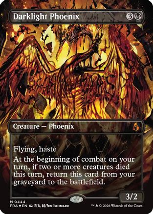 Darklight Phoenix (Borderless) (0444) (444) [Reality Fracture] foil