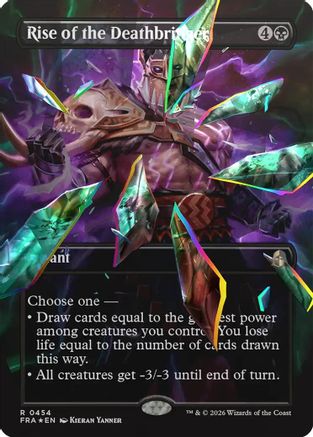 Rise of the Deathbringer (Borderless) (Facet Foil) (454) [Reality Fracture] foil