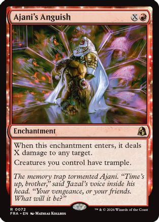 Ajani's Anguish (72) [Reality Fracture] foil