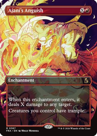 Ajani's Anguish (Borderless) (367) [Reality Fracture] foil