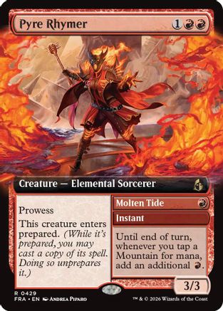 Pyre Rhymer (Extended Art) (429) [Reality Fracture] foil