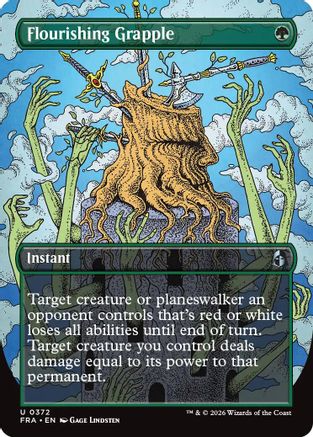 Flourishing Grapple (Borderless) (372) [Reality Fracture] foil