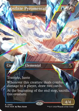 Frostbite Pyromental (Borderless) (Facet Foil) (461) [Reality Fracture] foil