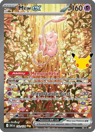 Mew ex - 152/128 (152) [ME: 30th Celebration] Holofoil