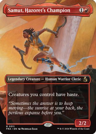 Samut, Hazoret's Champion (Borderless) (311) [Reality Fracture] foil