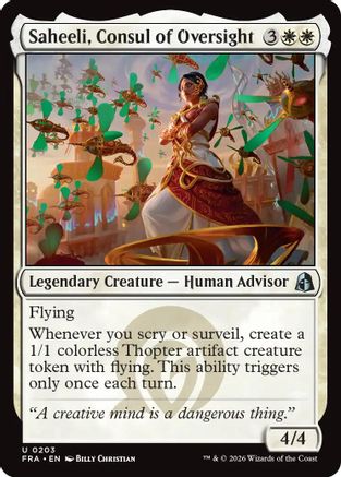 Saheeli, Consul of Oversight (203) [Reality Fracture] foil