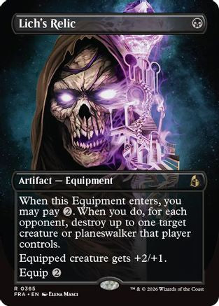 Lich's Relic (Borderless) (365) [Reality Fracture] foil