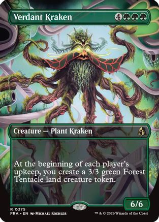 Verdant Kraken (Borderless) (375) [Reality Fracture] foil