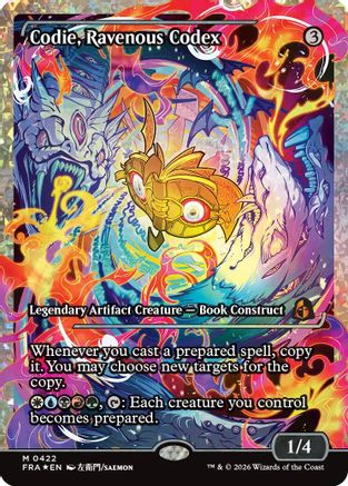 Codie, Ravenous Codex (Showcase) (Fracture Foil) (422) [Reality Fracture] foil