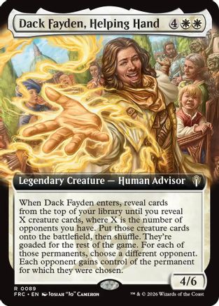Dack Fayden, Helping Hand (Extended Art) (89) [Commander: Reality Fracture]