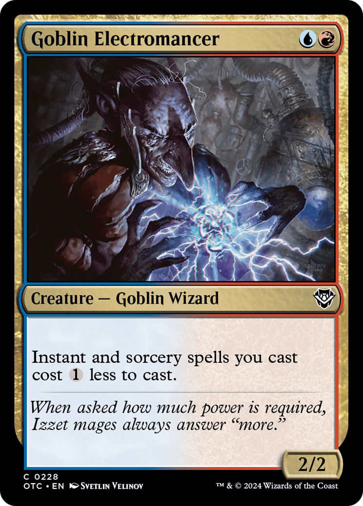Goblin Electromancer (228) [Outlaws of Thunder Junction Commander] - Deck Out Gaming