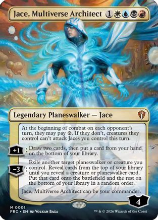Jace, Multiverse Architect (Borderless) (1) [Commander: Reality Fracture] foil