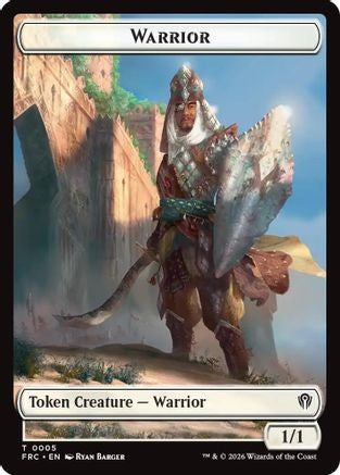 Warrior // Shark Double-Sided Token (5) [Commander: Reality Fracture]