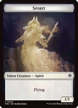 Spirit // Jace Double-Sided Token (4) [Commander: Reality Fracture]