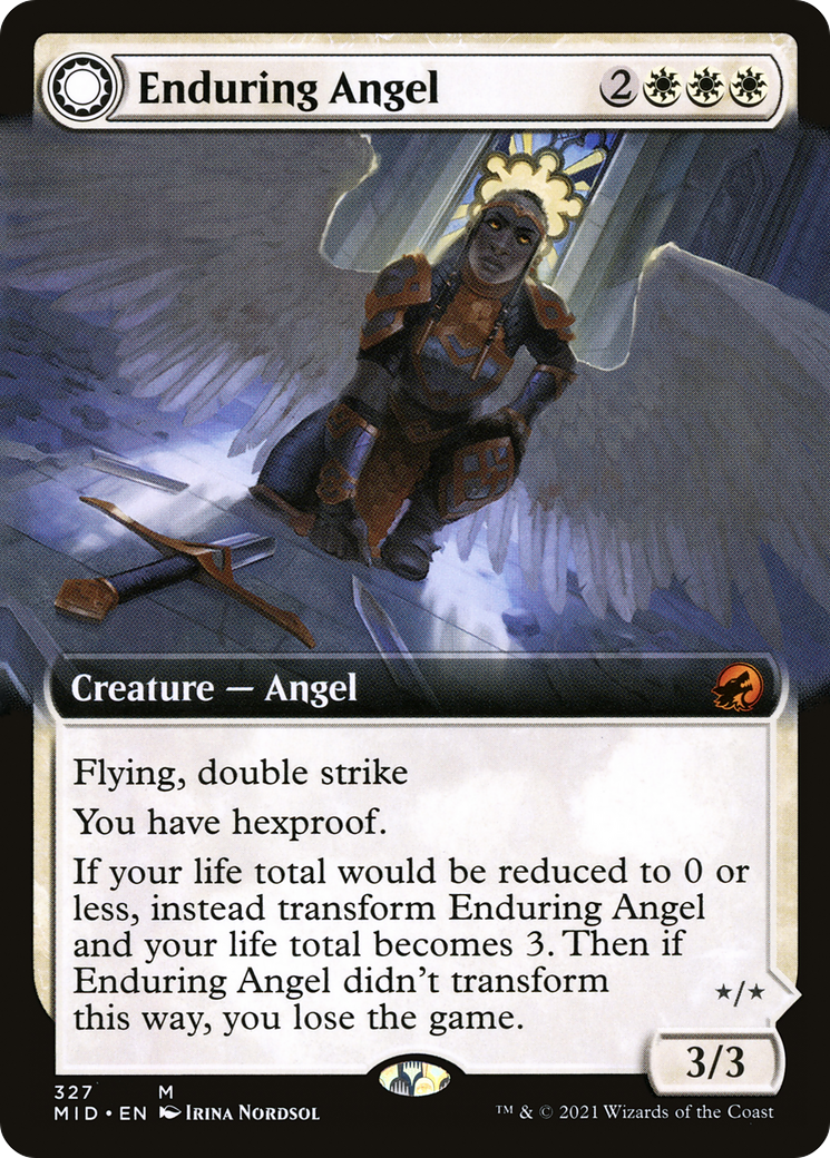 Enduring Angel (Extended Art) (327) [Innistrad: Midnight Hunt] foil - Deck Out Gaming