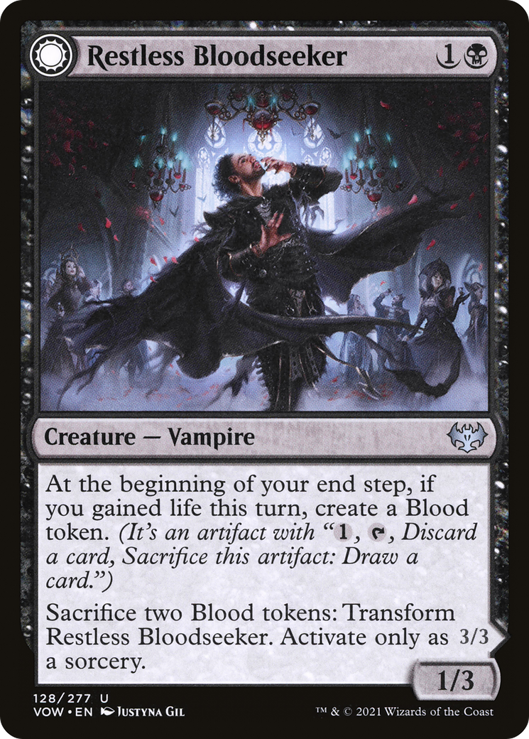 Restless Bloodseeker (128) [Innistrad: Crimson Vow] foil - Deck Out Gaming