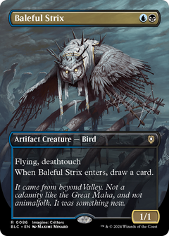 Baleful Strix (Borderless) (86) [Bloomburrow Commander] foil - Deck Out Gaming