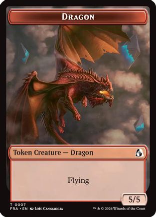 Dragon // Treasure Double-Sided Token (7) [Reality Fracture] foil