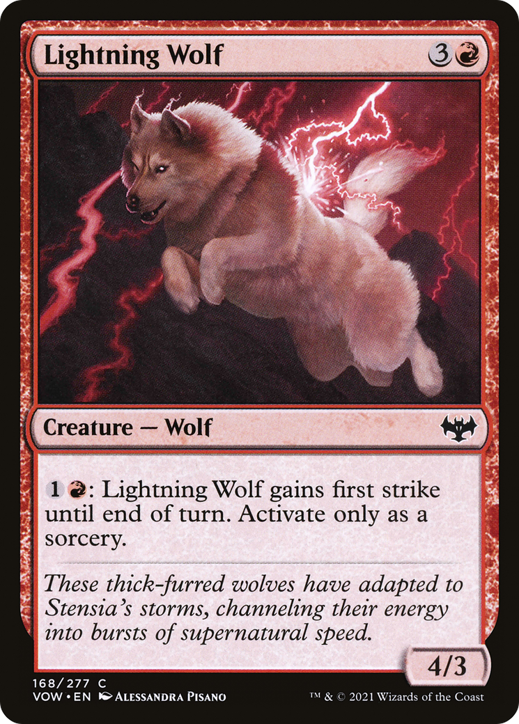 Lightning Wolf (168) [Innistrad: Crimson Vow] foil - Deck Out Gaming