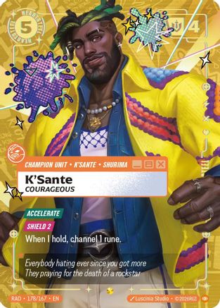 K'Sante, Courageous (Showcase) (178/167) [Radiance] Foil-1
