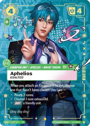 Aphelios, Exalted (Showcase) (179/167) [Radiance] Foil